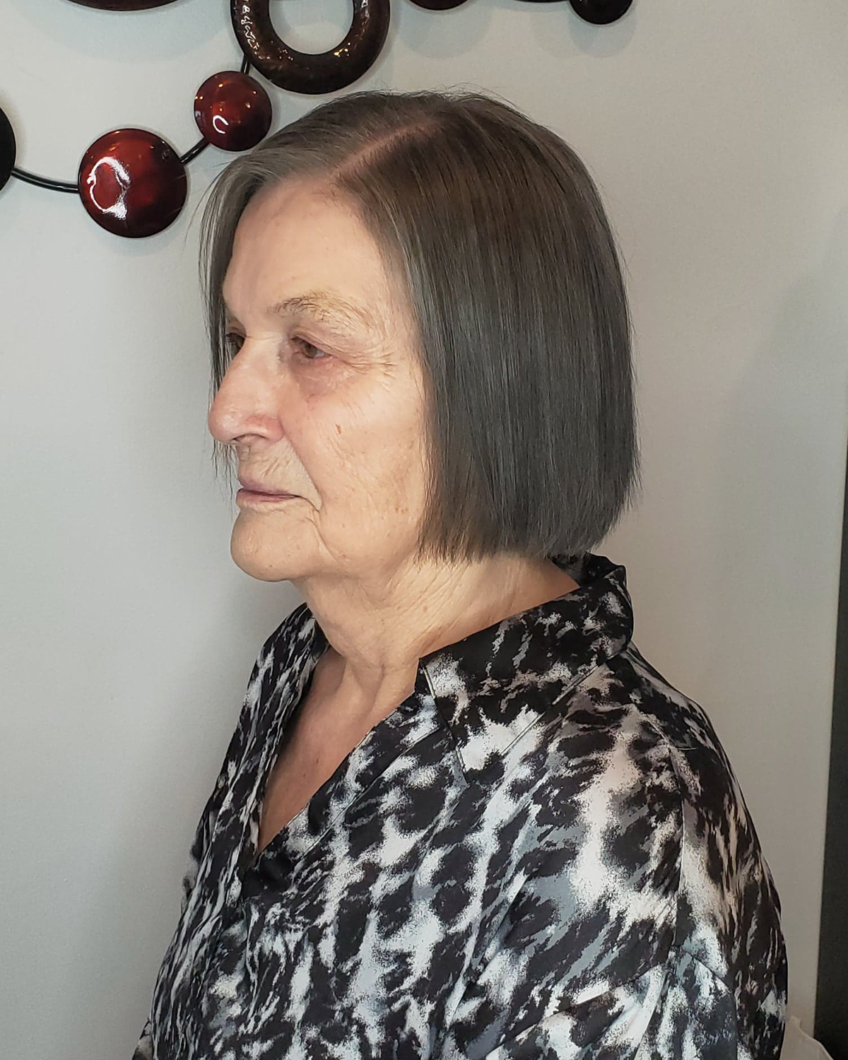 Gray Hair Front Side